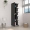 Tuhome Urano Mirror Linen Cabinet, Four Interior Shelves, Five External Shelves, Black MLW5536 - alternate 6